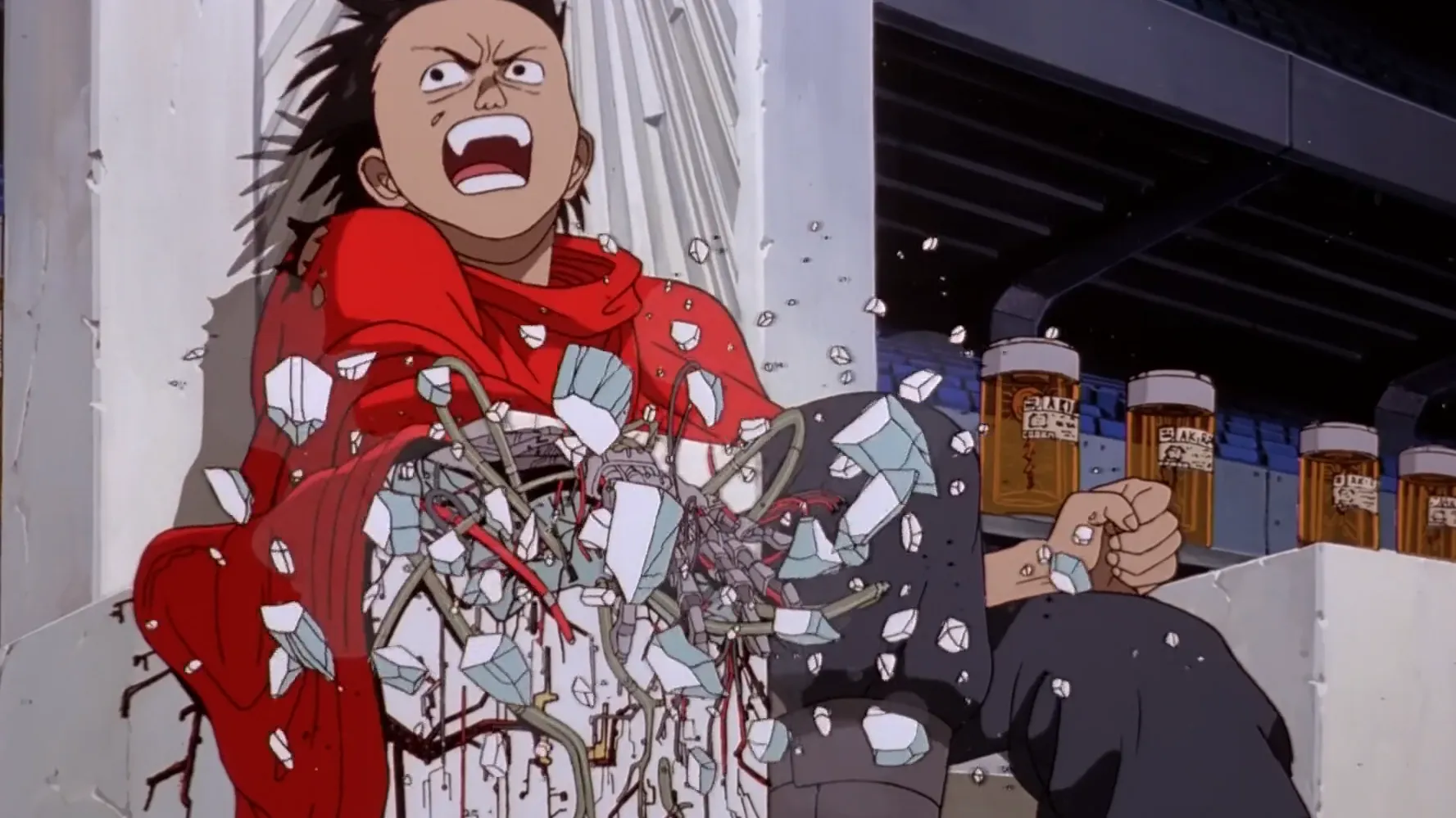 tetsuo's arm beginning to go out of control from akira