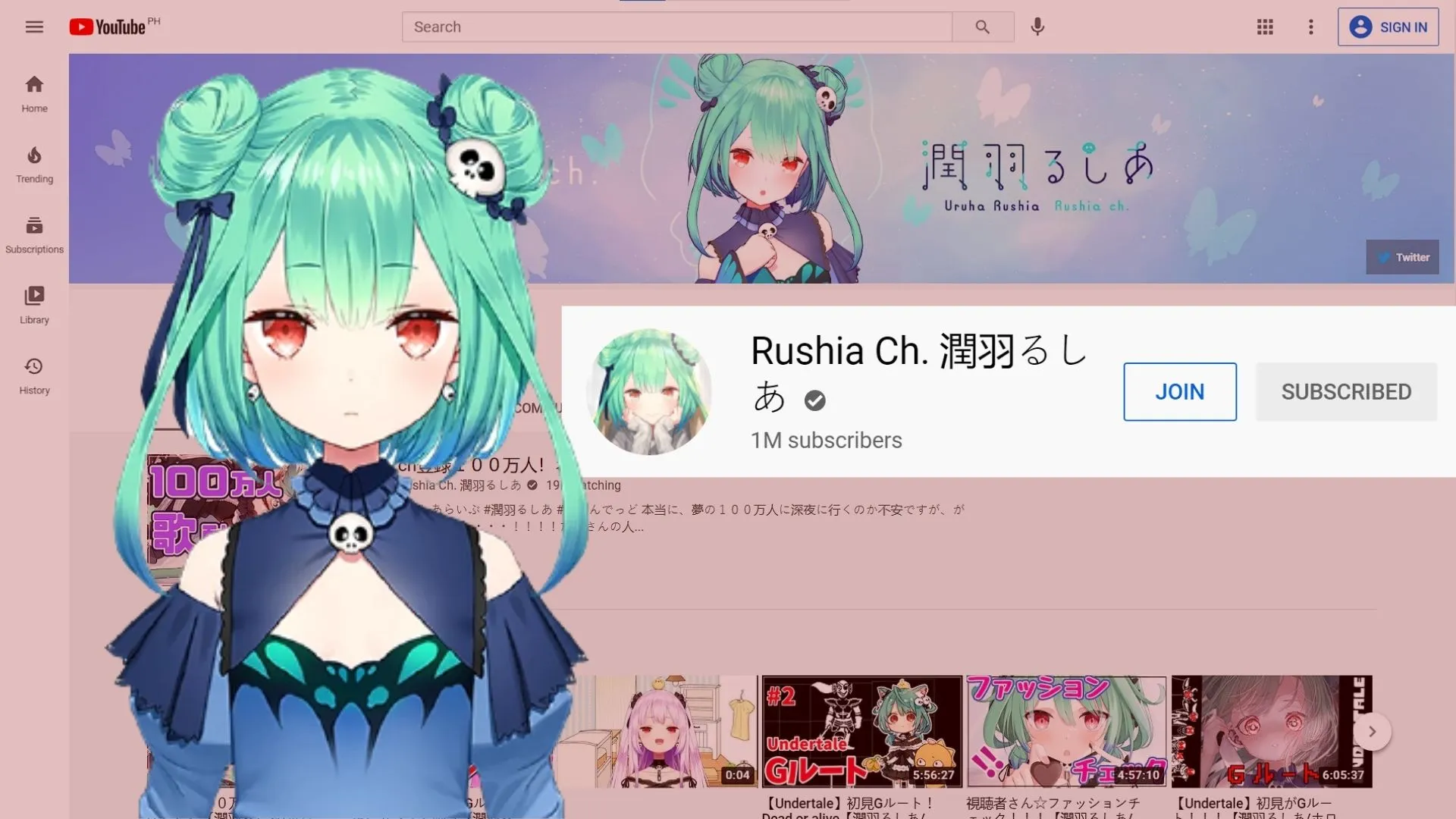 Featured Image: Hololive VTuber Uruha Rushia Reaches 1 Million Subscribers