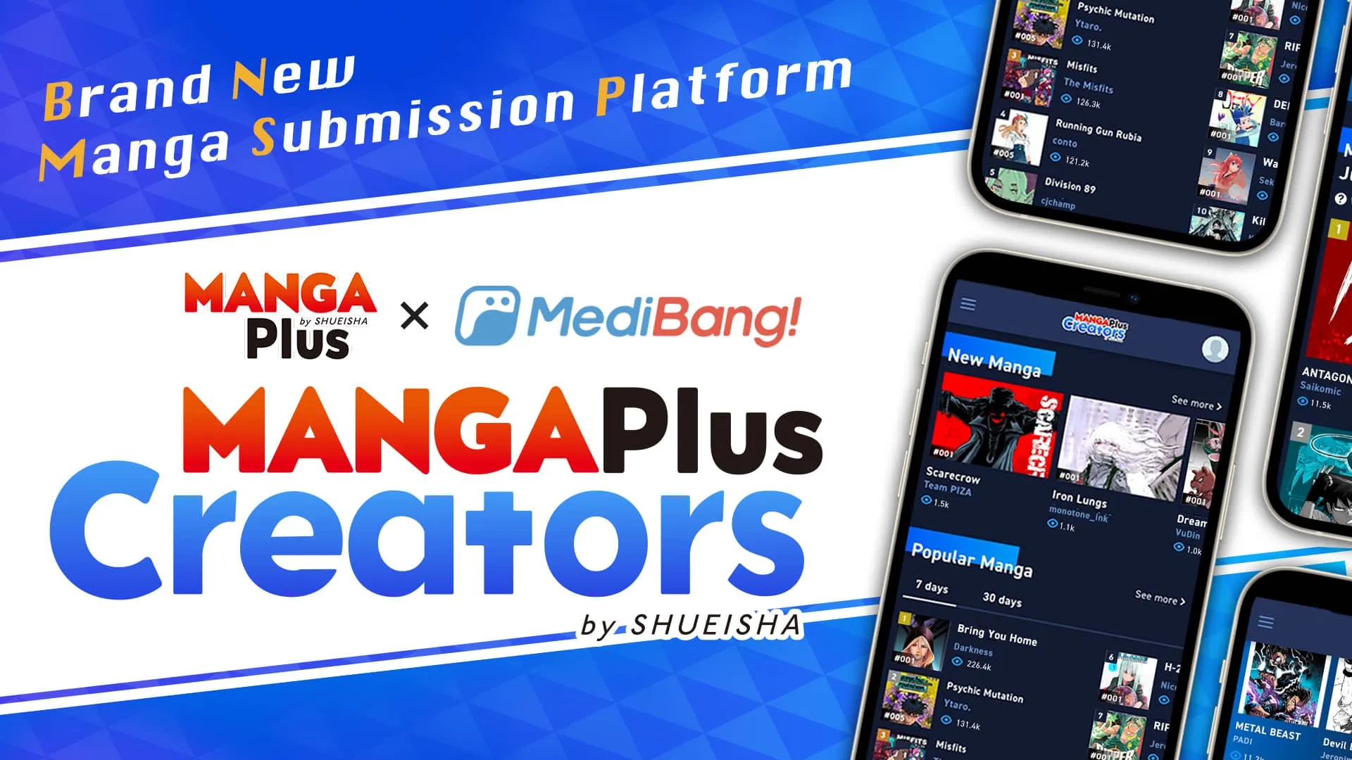 Featured Image: Shueisha and MediBang Launch MANGA Plus Creators by SHUEISHA Platform