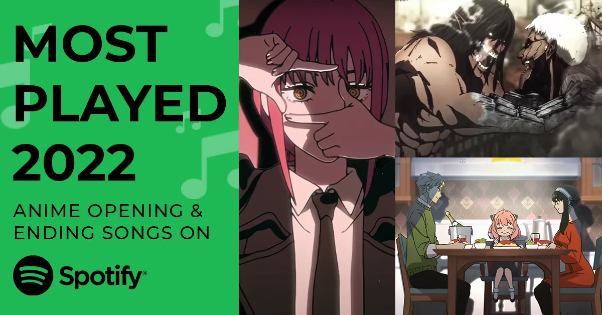 Featured Image: Top Streamed 2022 Anime Opening and Ending Songs on Spotify
