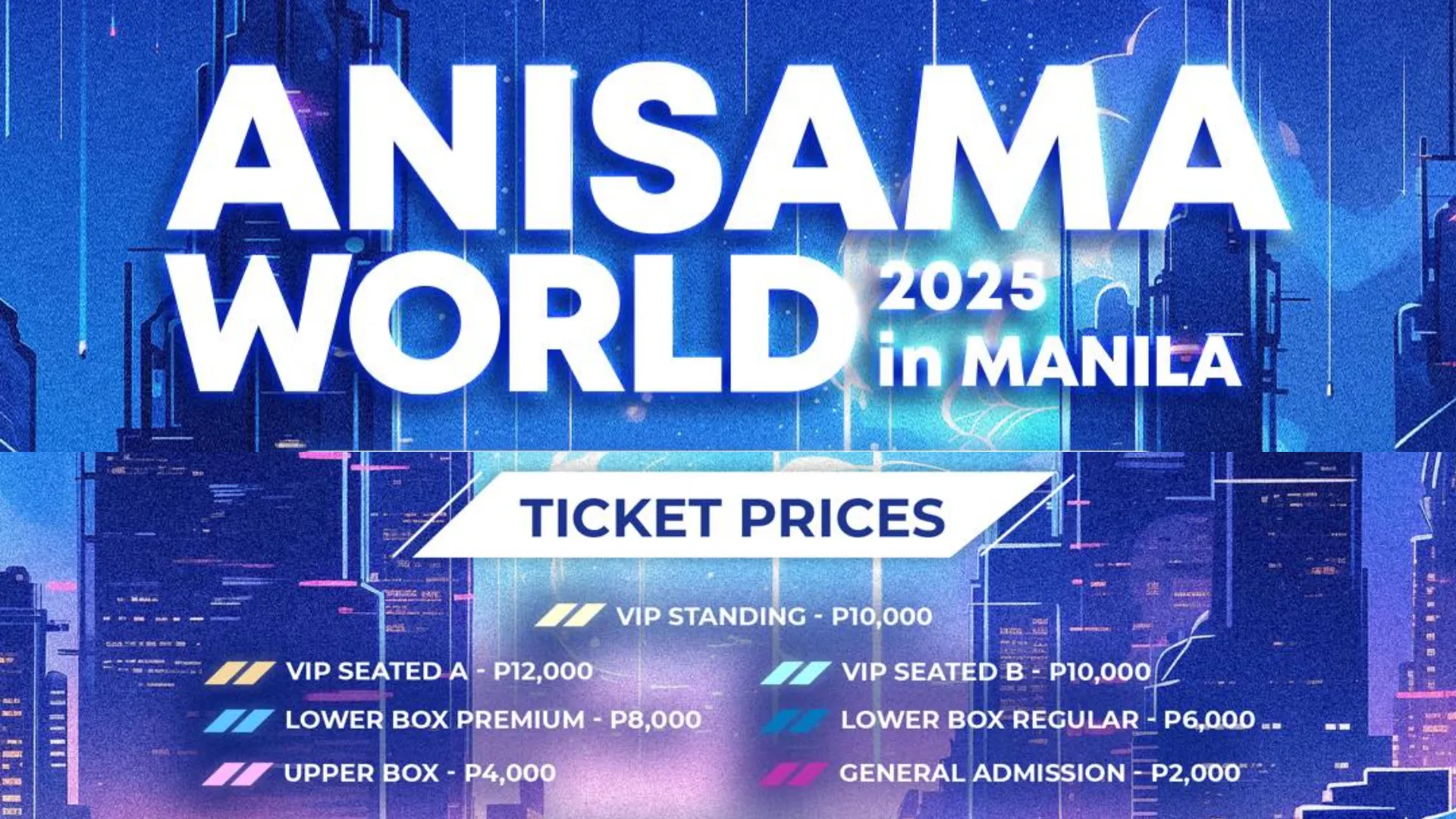 Featured Image: Anisama World 2025 in Manila Reveals Ticket Information and Fan Benefits