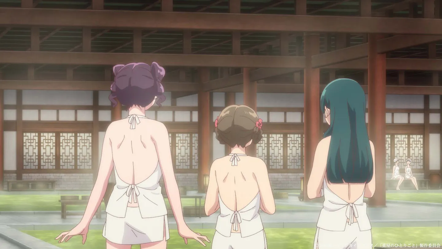 Featured Image: The Trio Visits the Bathhouse in The Apothecary Diaries Season 2 Episode 13 Preview